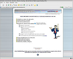 Ejemplo de material WBT (Web Based Training)